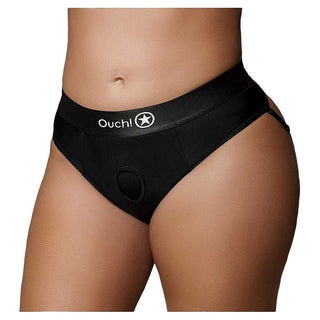 Ouch! Vibrating Strap-on Thong with Removable Butt Straps