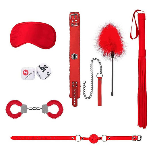 Ouch! 8-Piece Introductory Bondage Kit #6 Red
