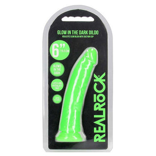 RealRock Slim Glow-In-The-Dark 6" Dildo with Suction Cup