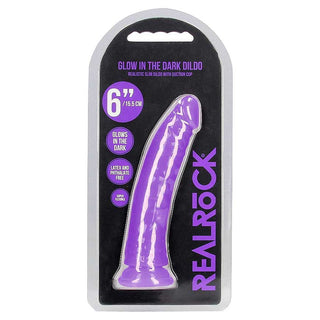 RealRock Slim Glow-In-The-Dark 6" Dildo with Suction Cup