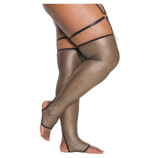 Coquette Metallic Fishnet Stockings