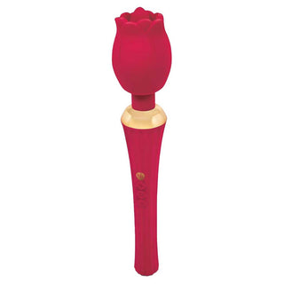 Secret Kisses Rosegasm Rose Wand Massager with Mini Tongue Stimulator