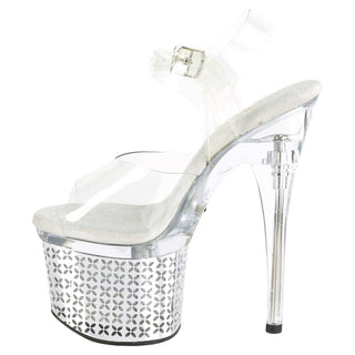 Pleaser Shoes Discolite 708FLP Platform LED Illuminated Ankle Strap Sandal