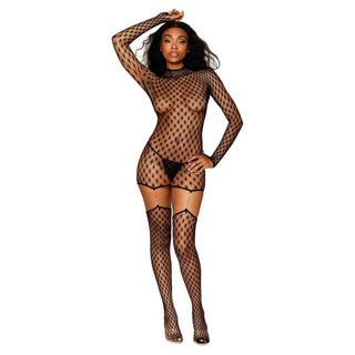 Dreamgirl Geometric Fence Net Garter Dress