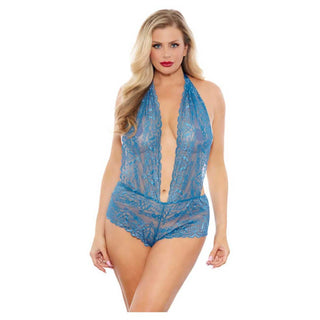 Popsi Lace Crotchless Teddy