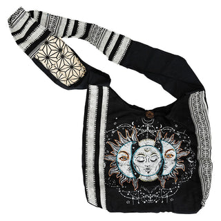 ThreadHeads Sun and Moon Striped Sling Bag 15" x 15"
