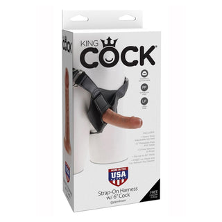 King Cock Strap-On Harness with 6" Cock