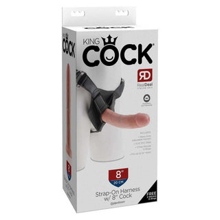 King Cock Strap-On Harness with 8" Cock