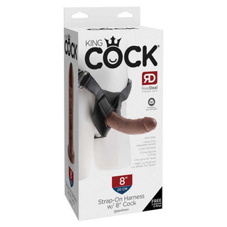 King Cock Strap-On Harness with 8" Cock