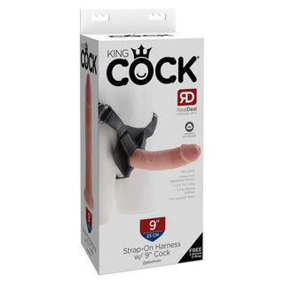 King Cock Strap-On Harness with 9" Cock