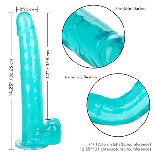 CalExotics Size Queen 12" Dildo with Suction Cup