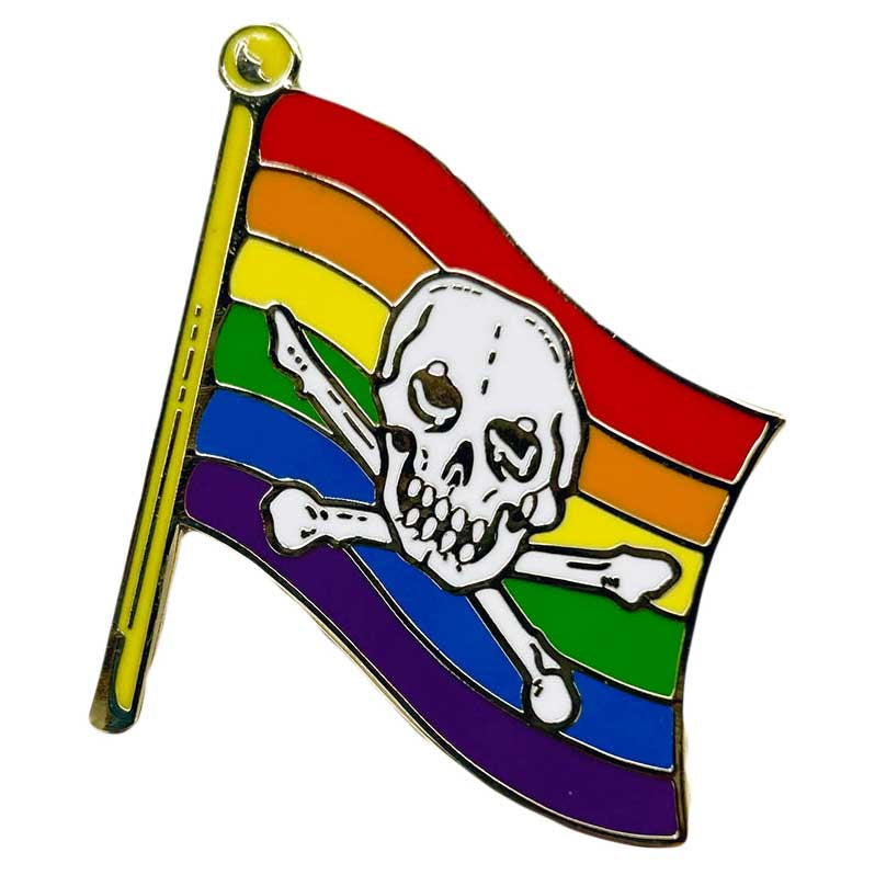 Strike Gently Co Gay Pirate Flag Pin