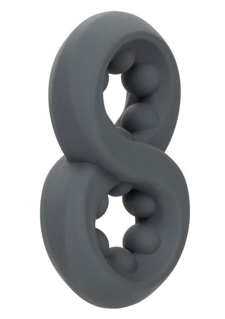 Alpha Liquid Silicone Beaded Crazy 8 Cock Ring