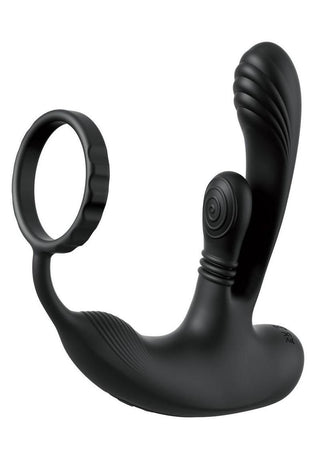 Anal Fantasy Elite Ass-Gasm Intimotion Multi-Motor Rechargeable Silicone Anal Plug - Black
