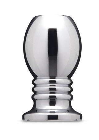 B-Vibe Aluminum Hollow Tunnel Butt Plug - Silver - 2.75in