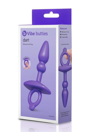 B Vibe Butties Dart Silicone Anal Plug - Purple