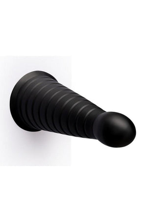 B-Vibe Cone Tapered and Ribbed Dildo with Suction Cup