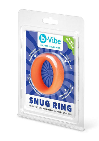 B-Vibe Snug Ring Silicone Cock Ring - Orange - 40mm