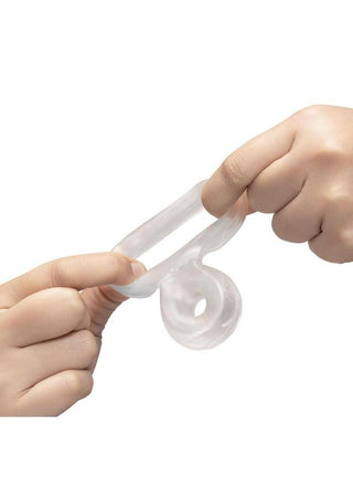 B-Vibe Stretch Tech Double Barrel Ultra Stretchy Cock Ring and Ball Stretcher