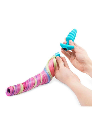 B-Vibe Unicorn Vibrating Plug with Tail