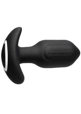 Bang! Bumpy Vibrating Rechargeable Silicone Butt Plug - Black
