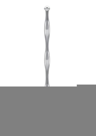 Blue Line Wavy Urethral Sound 6in - Stainless - Steel