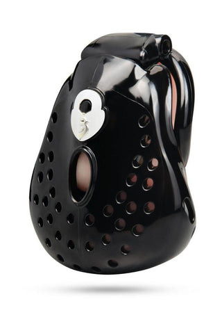 Blueline Full Coverage Cock and Balls Locked Up Chastity Cage Trap - Black