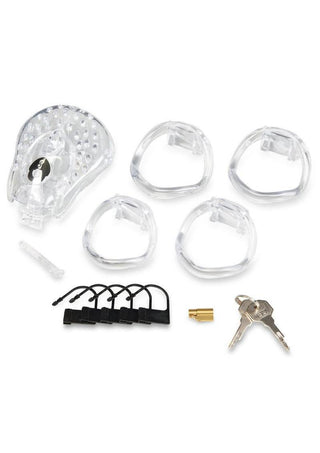 Blueline Full Coverage Cock and Balls Locked Up Chastity Cage Trap