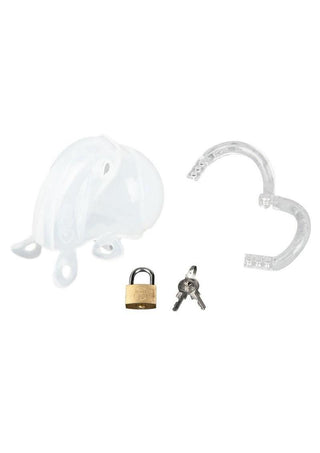 Blueline Full Restraint Silicone Cock and Balls Chastity Device 100% Coverage