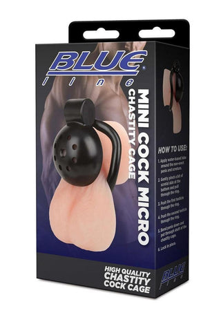 Blueline Mini Cock Micro Chastity Cage - Black