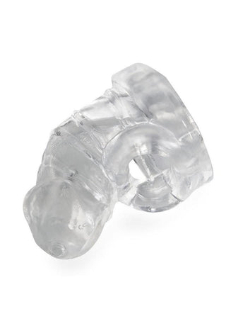 Blueline Silicone Chastity Cage with Ball Loop and Pisshole