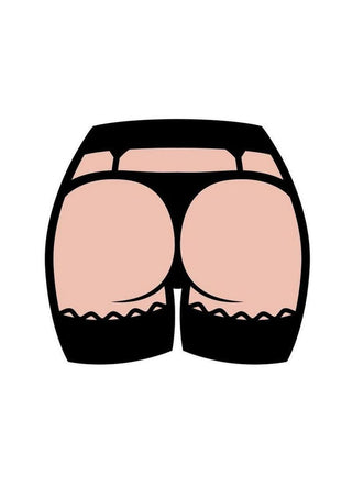 Butt Enamel Pin - Black/Vanilla