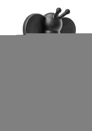 Charged Monarch USB Rechargeable Butterfly Vibe Silicone Cock Ring Waterproof - Black