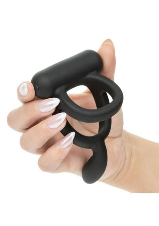 Closer Intimate Rechargeable Silicone Dual Cock Ring Caress