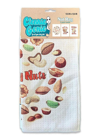 Cum Rags Nuts - Brown/White - 3 Per Set