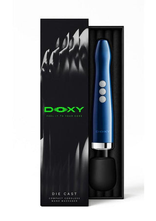 Doxy Die Cast 3 Rechargeable Compact Cordless Body Wand - Blue