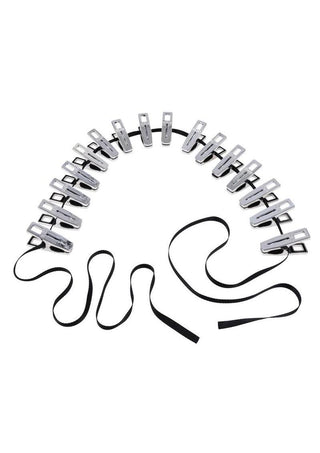 Edge Body Zipper Clothes Pins - Black/Silver