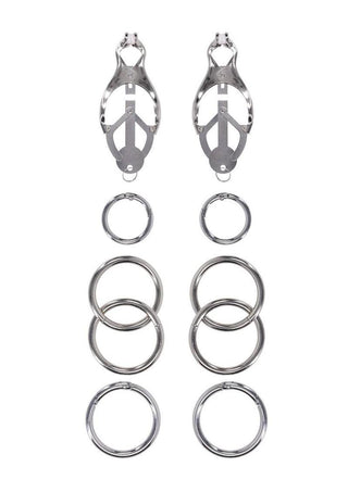 Edge Tuggable Clover Clamps - Black/Silver