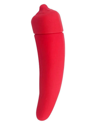 Edgy Veggies Perky Pepper Rechargeable Silicone Vibrator - Green/Red