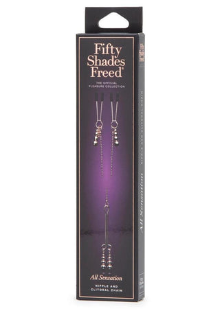 Fifty Shades Freed All Sensation Nipple and Clitoral Chain - Purple