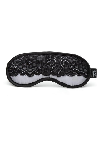 Fifty Shades Of Grey Play Nice Satin and Lace Blindfold - Black/Silver