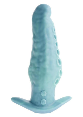 Gender X Deep Rising Rechargeable Silicone Vibrating Plug with Remote Control - Blue