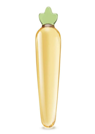 Glas Bunny's Secret Glass Dildo - Green/Yellow - 7.25in