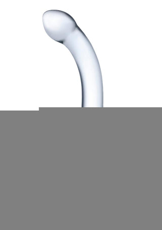 Glas Ribbed G-Spot Glass Dildo - Clear - 8in