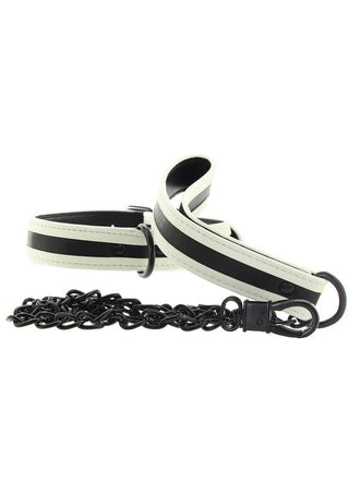 Glo Bondage Glow In The Dark Collar and Leash