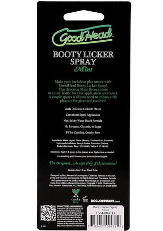 Goodhead Booty Licker Spray - Mint