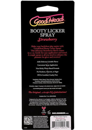 Goodhead Booty Licker Spray - Strawberry