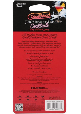 Goodhead Juicy Head Cocktails Dry Mouth Spray To-Go Sex On The Beach