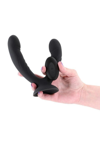 Inya Duet Rechargeable Silicone Vibrating Double Dildo with Remote