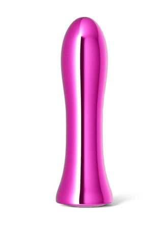 Inya Shimmer Rechargeable Steel Vibrator - Metal/Pink